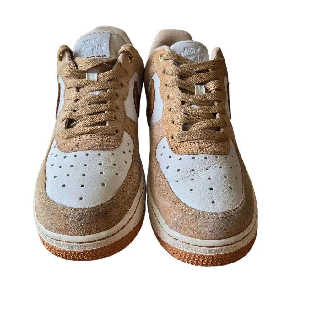 Nike‎ Air Force 1 Sneakers 8 Womens Low Vachetta Tan Flax Sail af1 DX1193-200